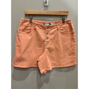 L.A. Blues 16W Vintage 80’s stretchy peach button fly high Rise shorts